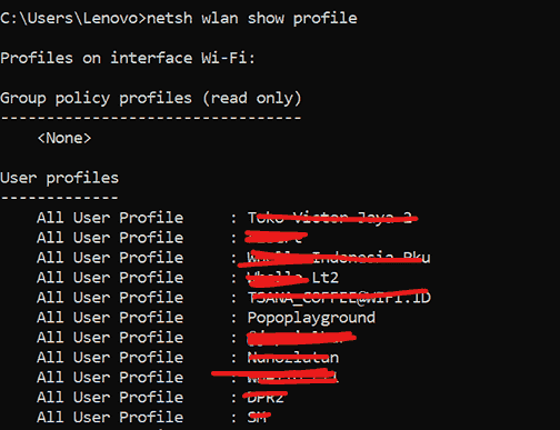 Cara Mengetahui Password WiFi di Laptop Windows dengan cmd
