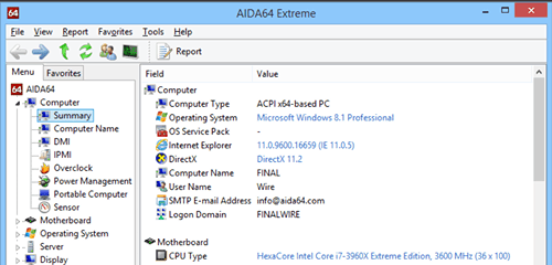 software untuk cek kerusakan laptop dengan AIDA64