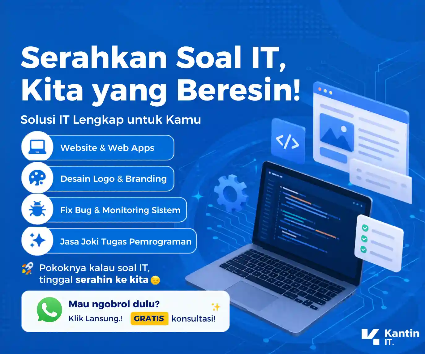 Jasa Website, Branding dan IT Support KantinIT